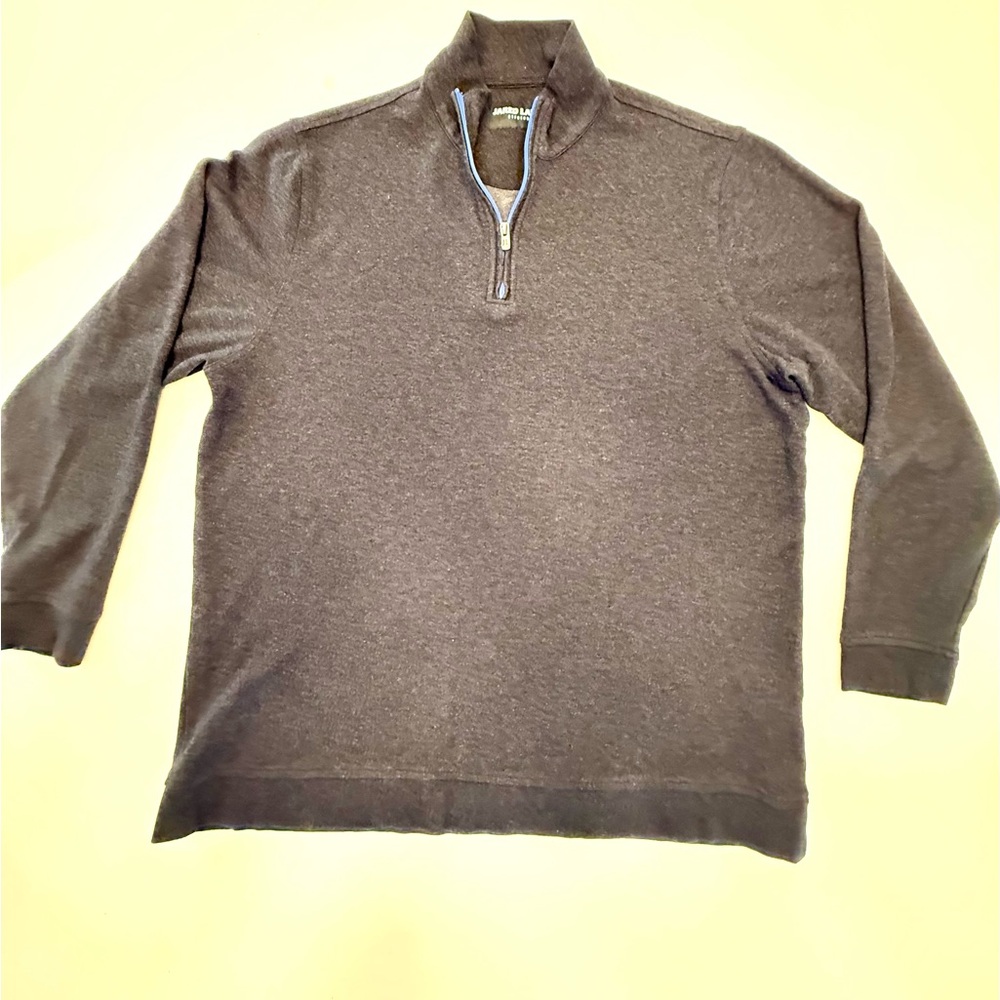 Jared Lang Gray Quarter-Zip Sweater